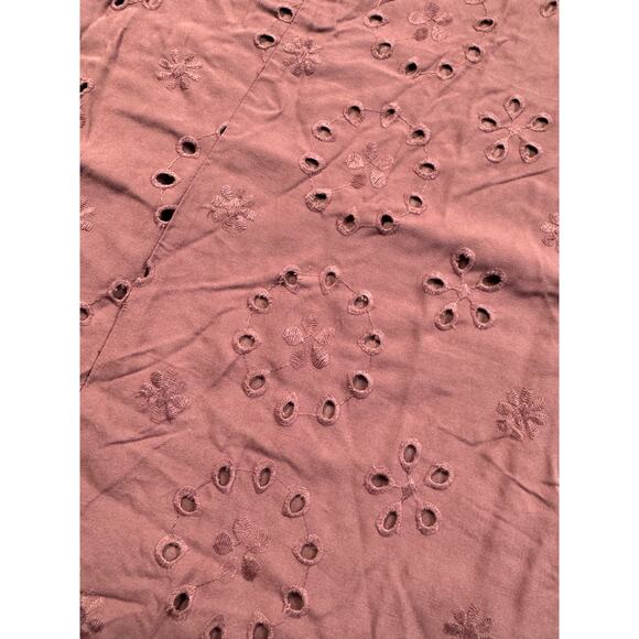 Torrid Mini Challis Eyelet Dress Women’s Size 4X Plus Rose Taupe Bell Sleeve NEW - Picture 7 of 16